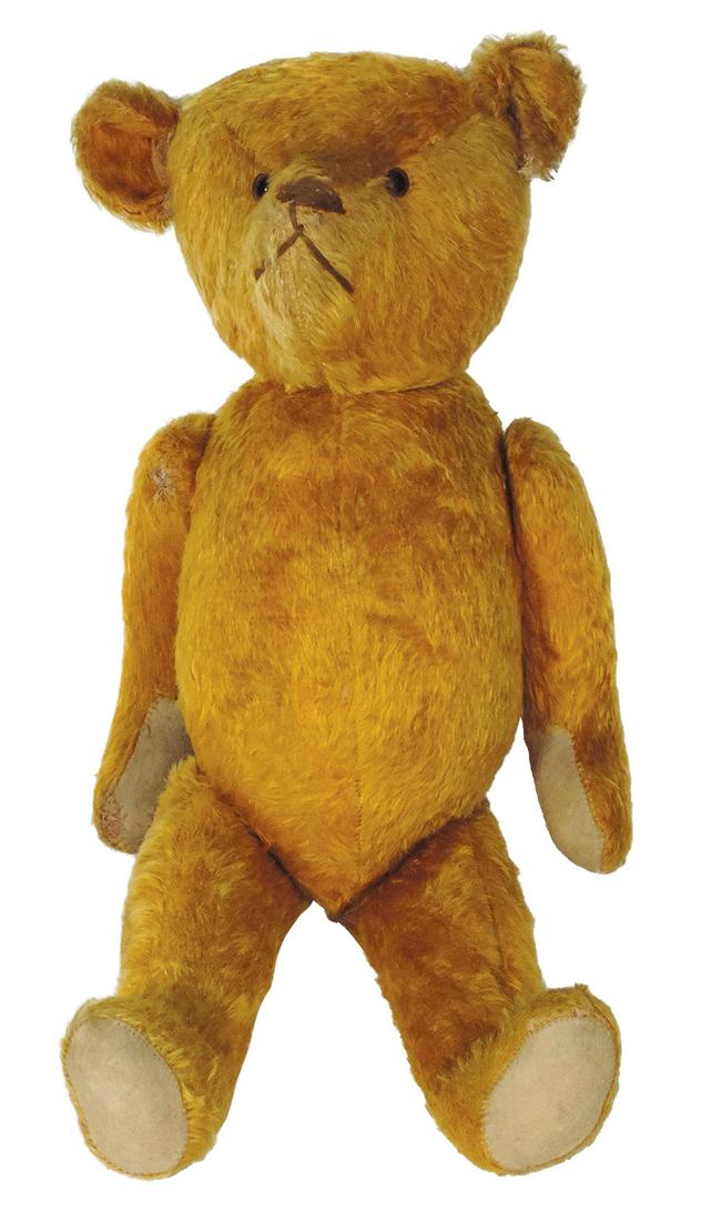 Toy Teddy Bear, German Golden Mohair, early 20th C. (1 of 1)