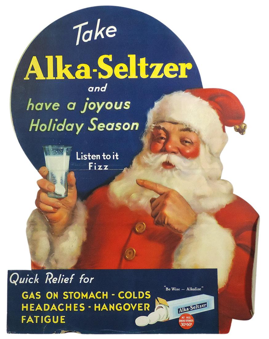 Drug Store Sign, Alka-Seltzer diecut bi-fold easelback, (1 of 1)