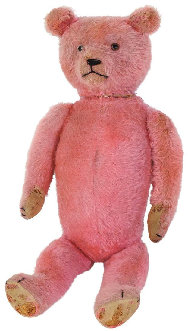 Toy Teddy Bear, American Rose Pink Mohair, early 20th (1 of 1)