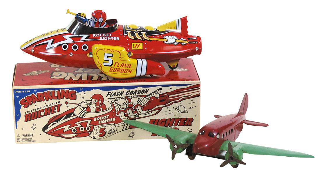 Toy Rocket Ship & Airplane (2), Schylling "Flash (1 of 1)