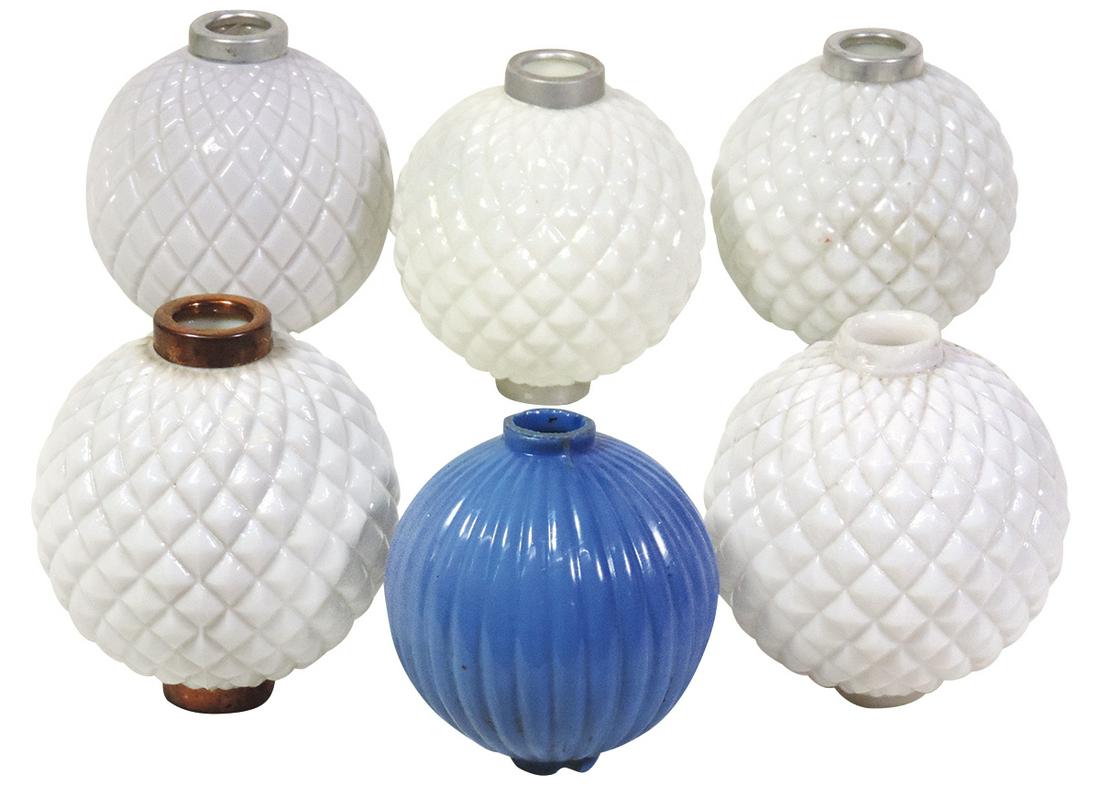 Lightning Rod Glass Balls (6), 4 Raised Quilt MG, a (1 of 1)