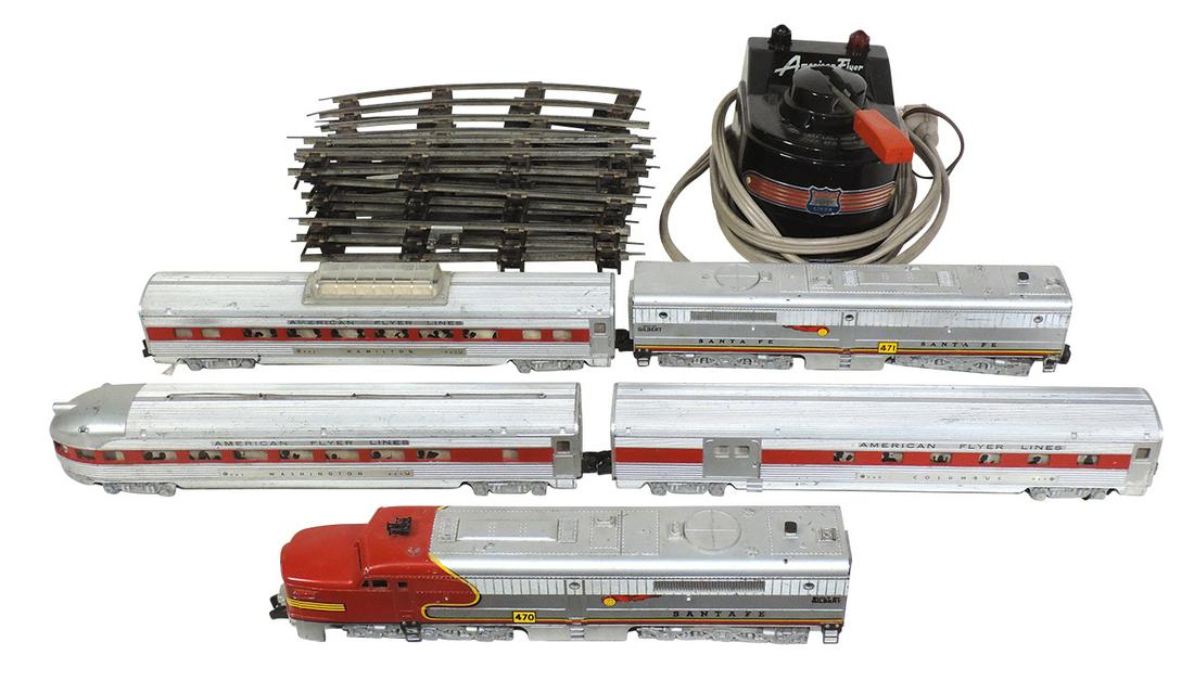 Toy Train Set, American Flyer Santa Fe (6 pcs), 470 & (1 of 1)