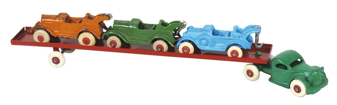 Toy Auto Transport (5), Arcade truck w/trailer & 3 (1 of 1)
