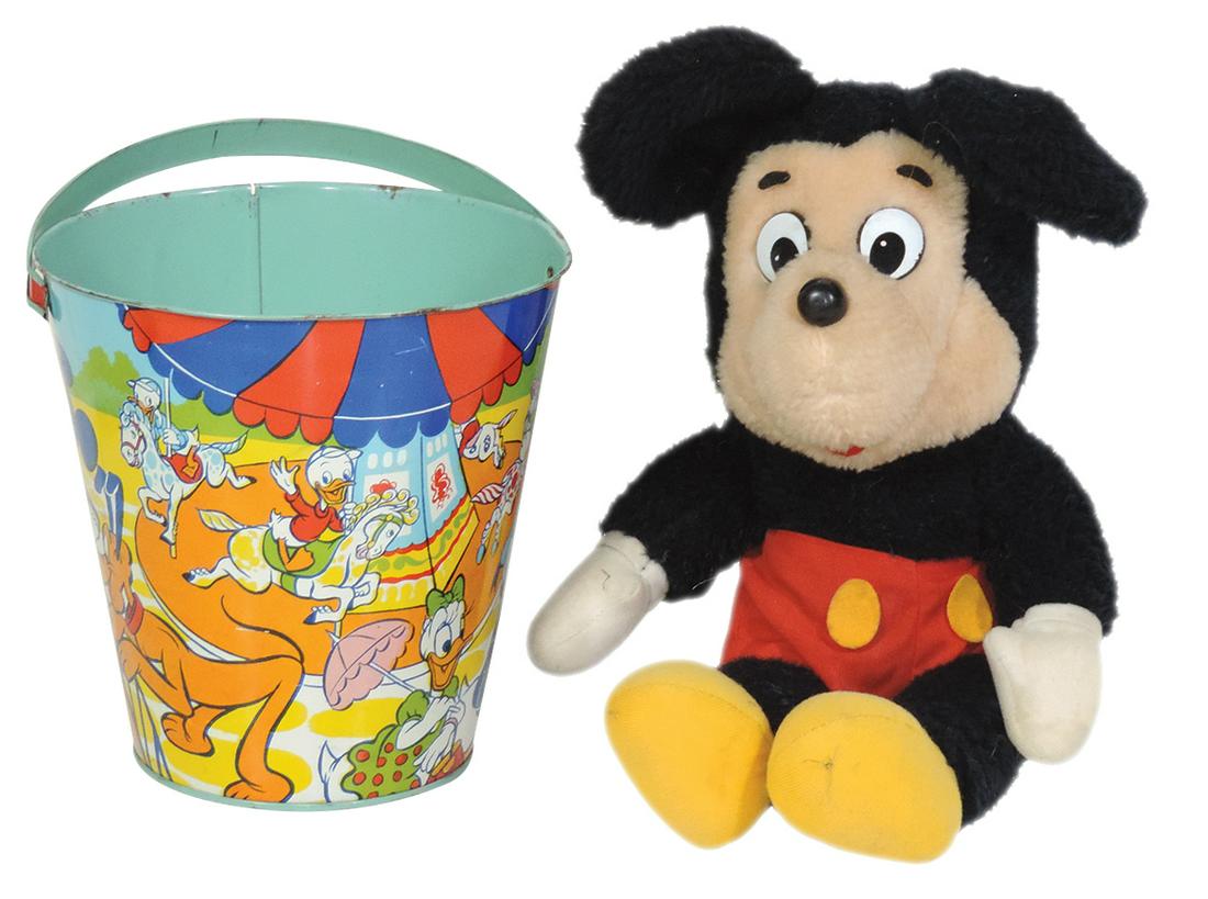 Toy Walt Disney Productions J. Chein sand pail & (1 of 2)