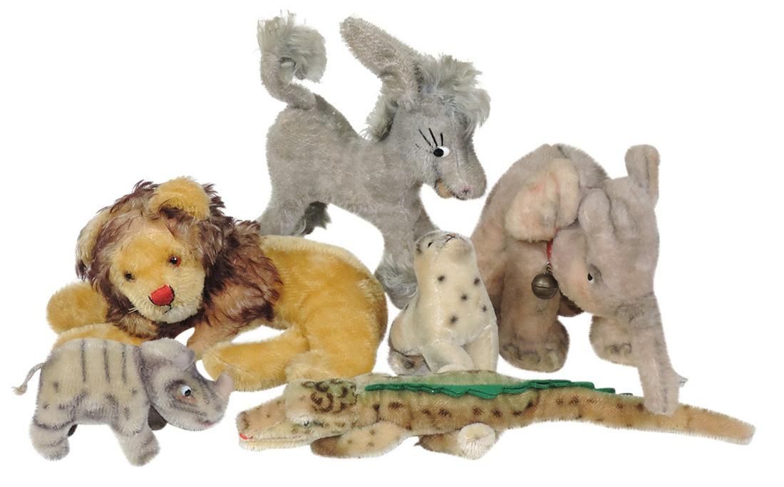 Toy Mohair Animals (6), menagerie of mostly (1 of 1)