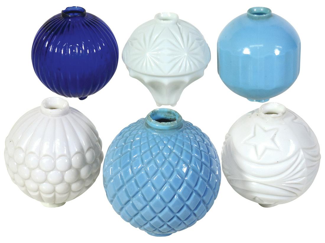 Lightning Rod Glass Balls (6), all different patterns, (1 of 1)