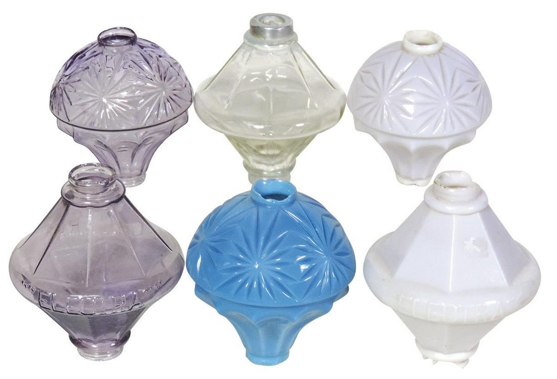 Lightning Rod Glass Balls (6), 3 "Hawkeye" in suntoned, (1 of 1)