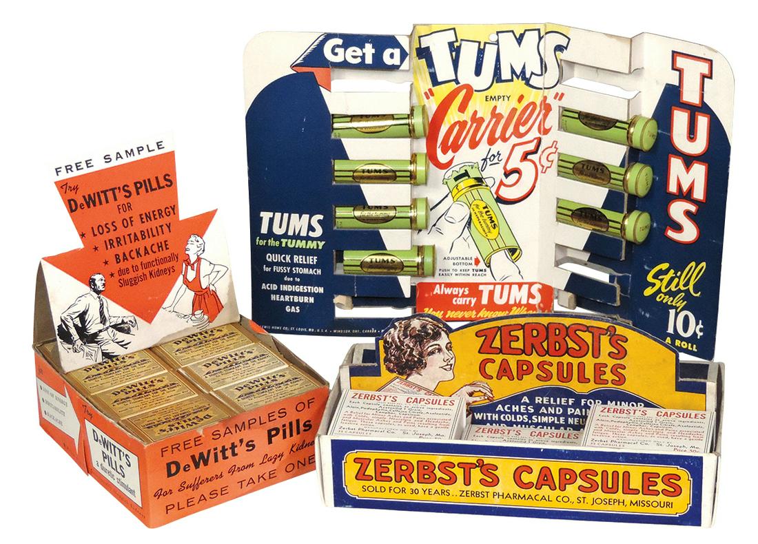 Drug Store Product Displays (3), diecut litho on cdbd (1 of 1)