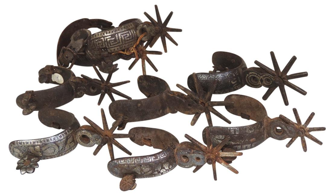 Western Memorabilia (8), forged iron cowboy spurs, 6 (1 of 1)