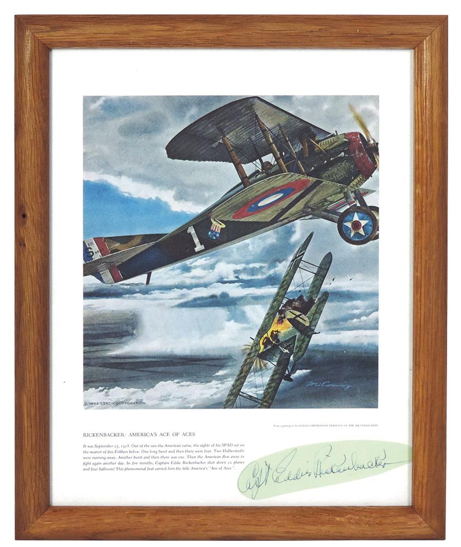 Militaria, Autograph "Capt. Eddie Rickenbacker" (1 of 1)