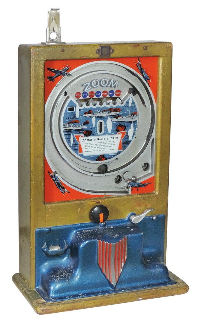 Coin-Operated Arcade Skill Game, "Zoom" 1 Cent play (1 of 1)