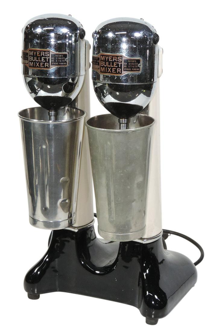 Soda Fountain Malt Mixer, Meyers Double Bullet, black & (1 of 1)