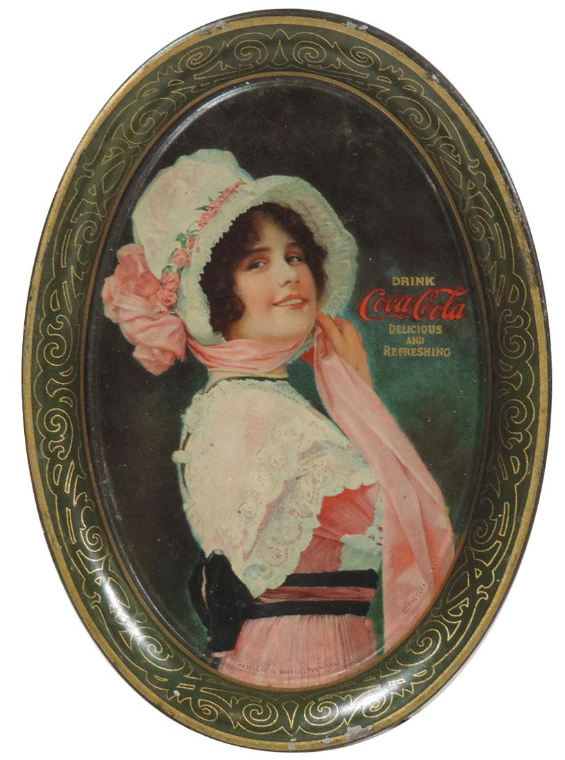 Coca-Cola Tip Tray, Betty, c.1914, great color & gloss, (1 of 1)