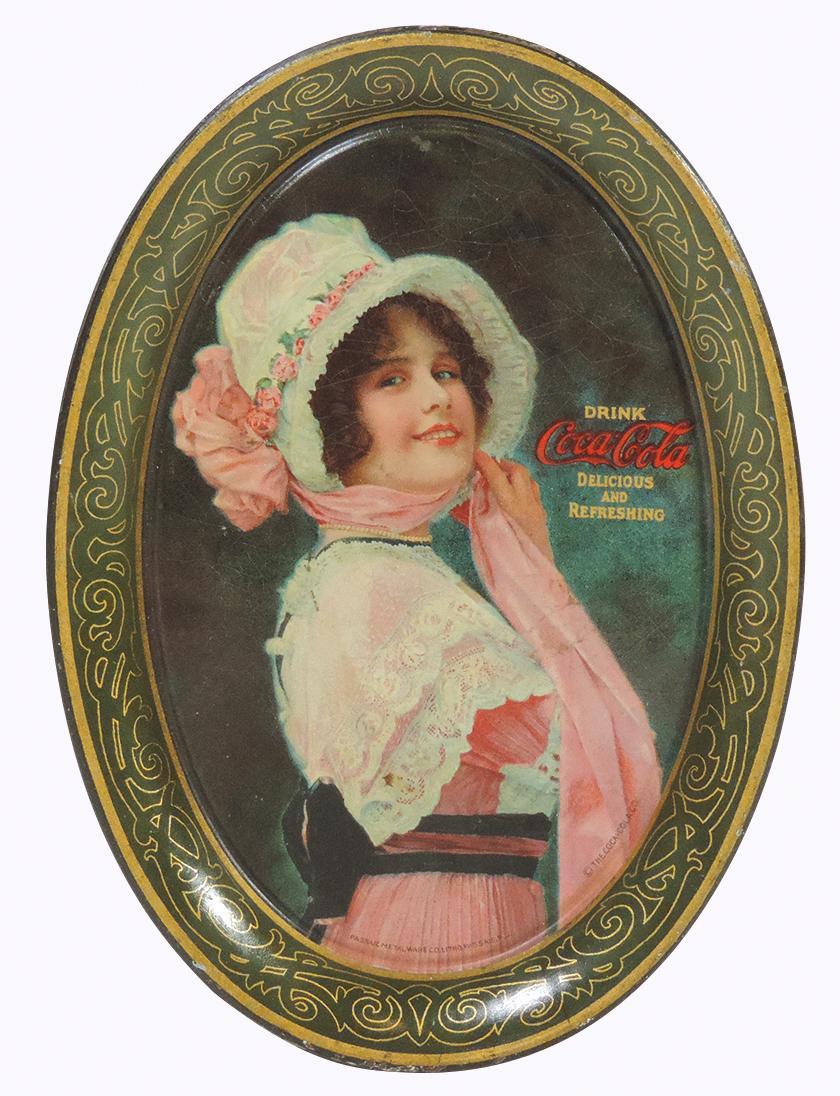 Coca-Cola Tip Tray, c.1914, "Drink Coca-Cola Delicious (1 of 1)