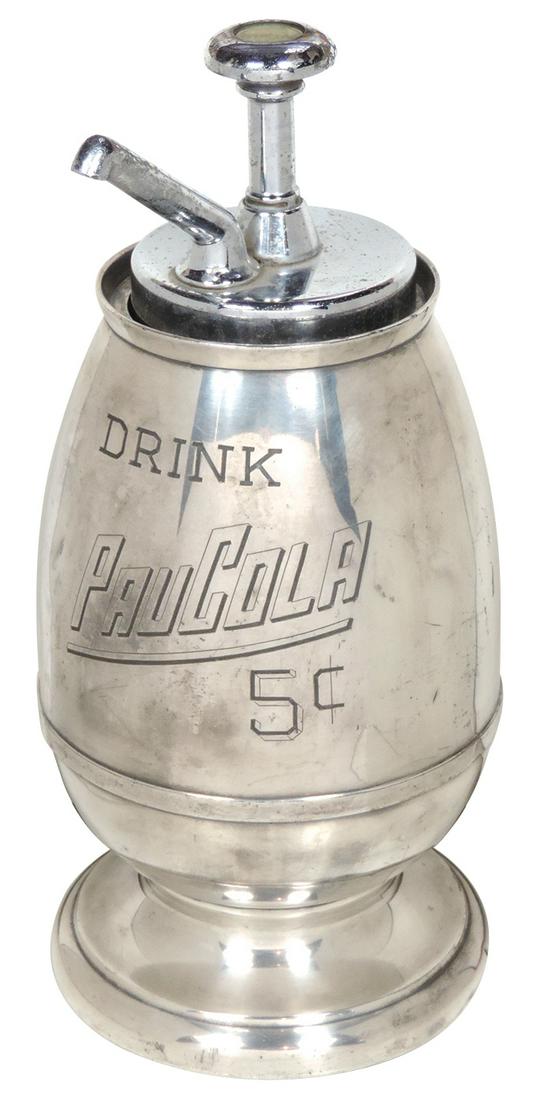 Soda Fountain Syrup Dispenser, Drink Pau Cola 5 Cents, (1 of 1)