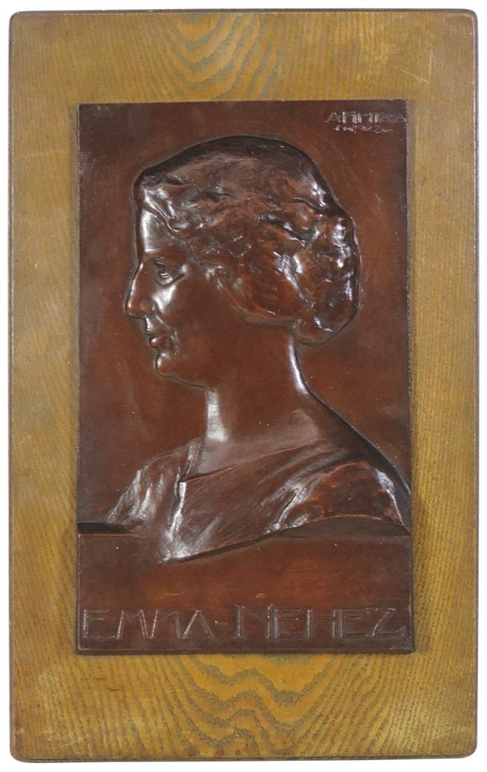 Arts & Crafts Bronze Plaque, Alexander Finta (1 of 1)