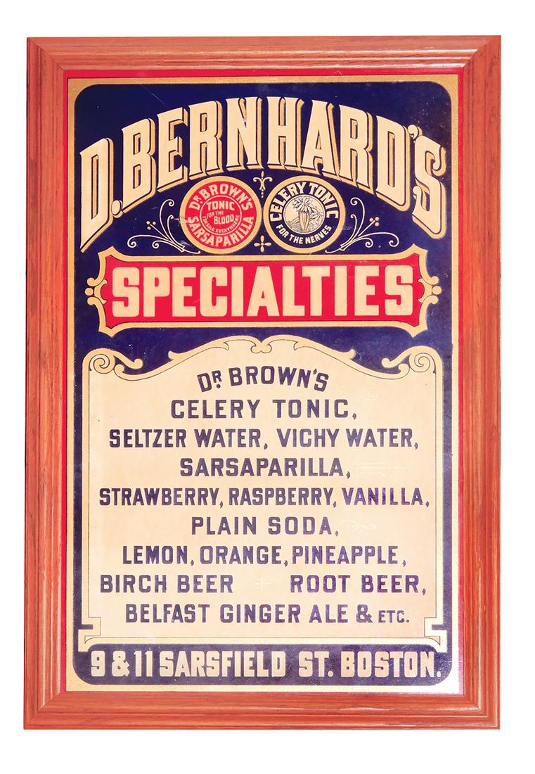 Soda Fountain Advertising Sign, D. Bernhard's (1 of 1)