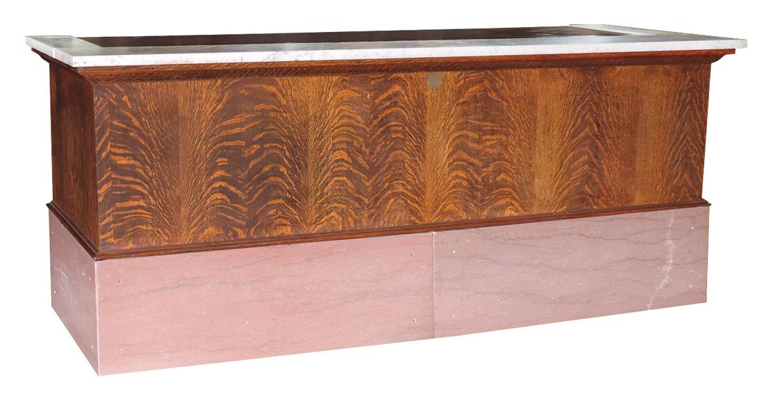Soda Fountain Front Bar, oak Arts & Crafts style (1 of 4)