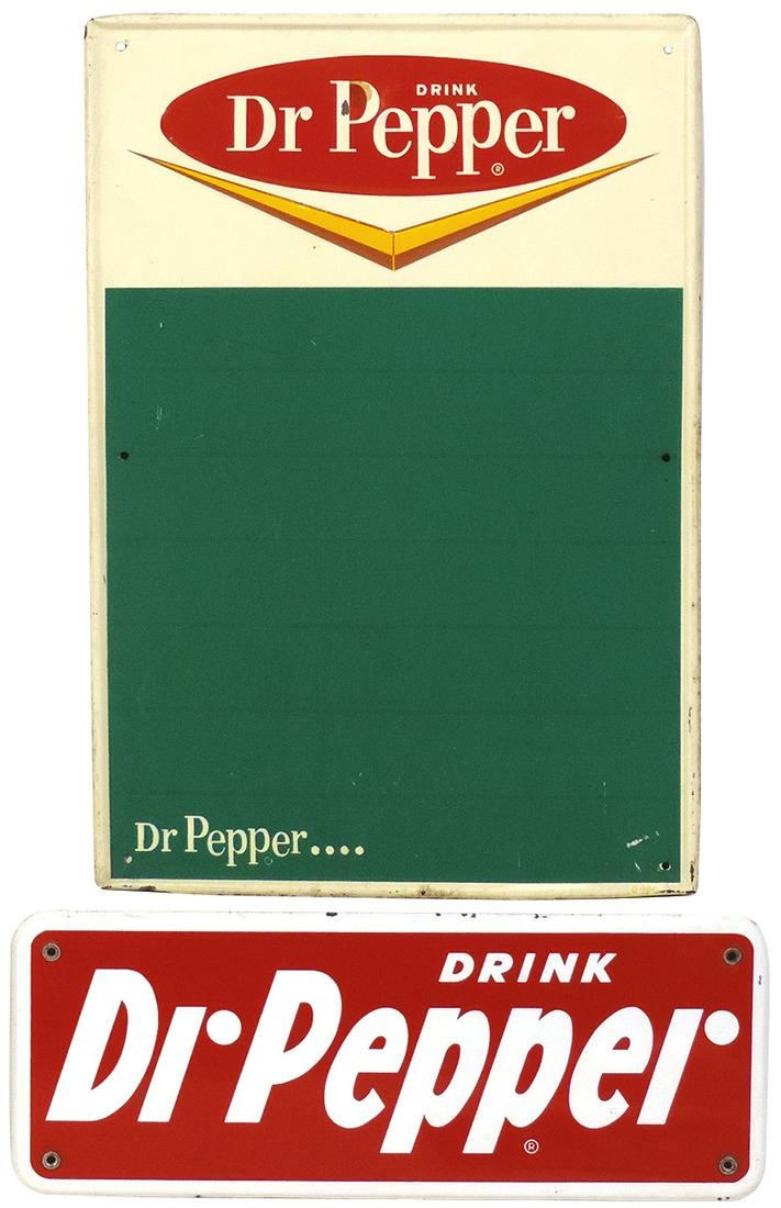 Soda Fountain Signs (2), Dr. Pepper litho on tin menu (1 of 1)