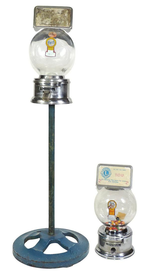 Coin-Operated Ford 10 Cent gumball dispensers (2), (1 of 3)
