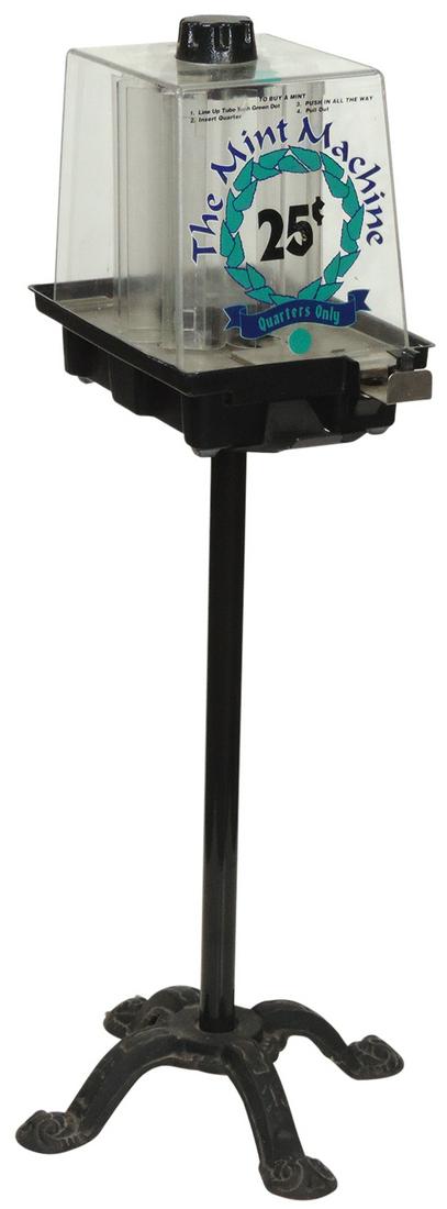 Coin-Operated Mint Vendor, 25 Cent, plastic on iron (1 of 2)