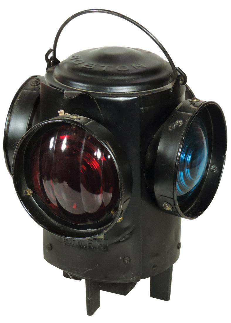 Railroad Signal Lantern, embossed Gray-Boston, metal (1 of 1)