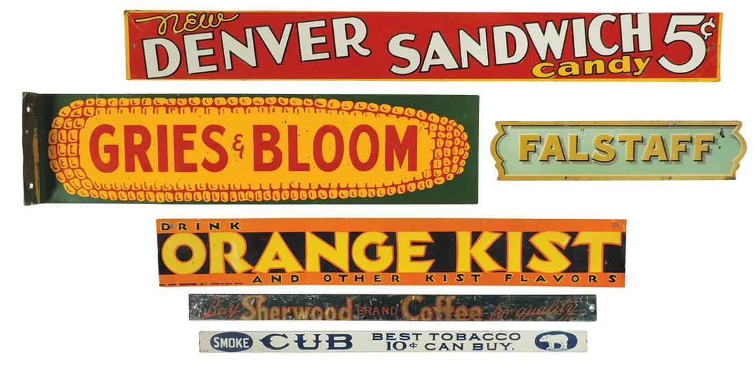 Country Store Advertising Signs (6), all litho on (1 of 2)
