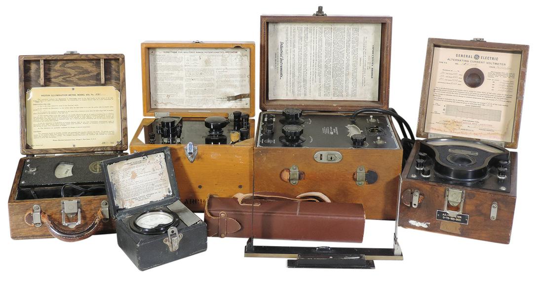 Scientific Testing Equipment (6), Mid-Century wood case (1 of 1)