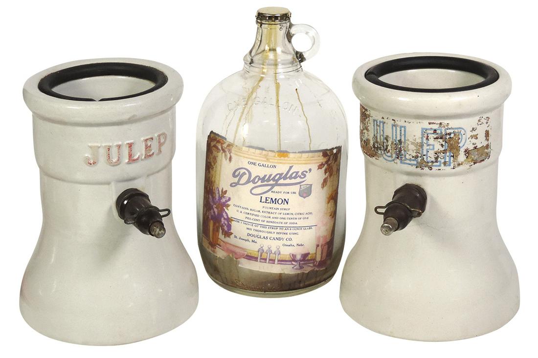 Soda Fountain Syrup Dispensers (2), molded stoneware (1 of 1)