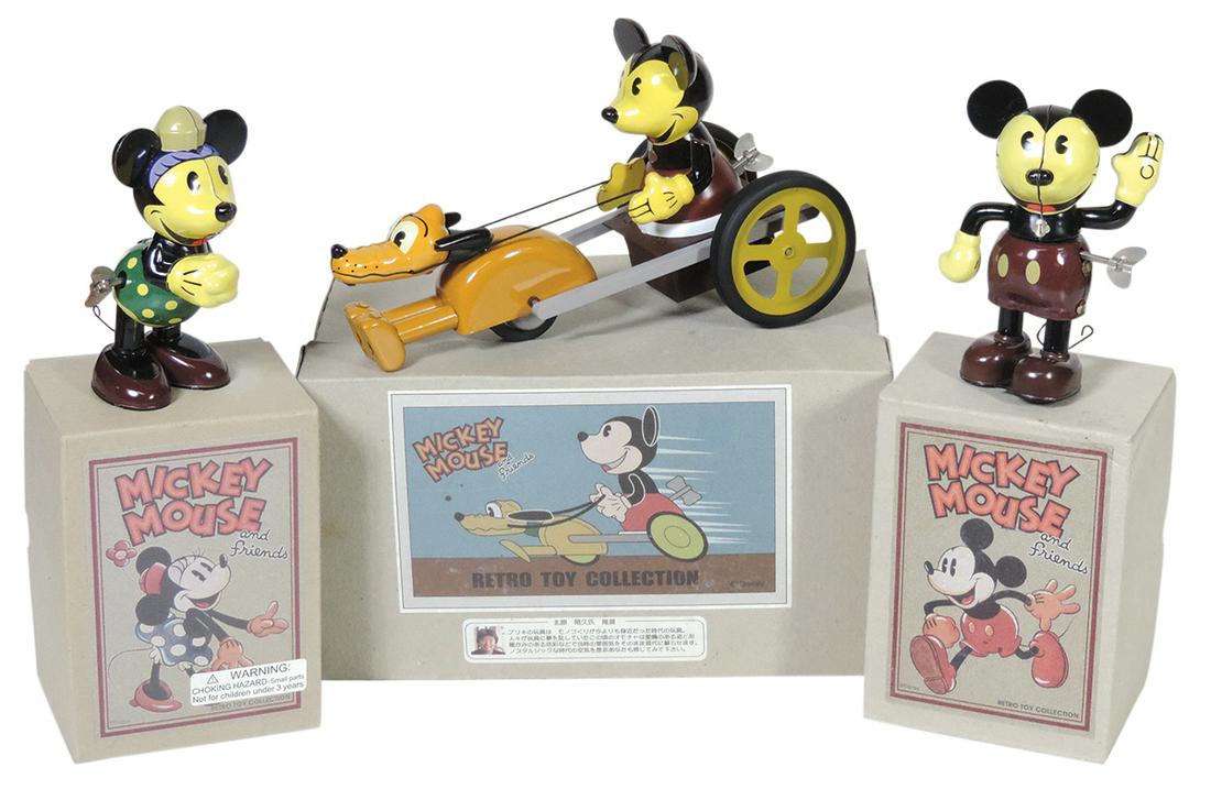 Mickey Mouse Retro Toys (3), litho on tin windup Mickey (1 of 1)