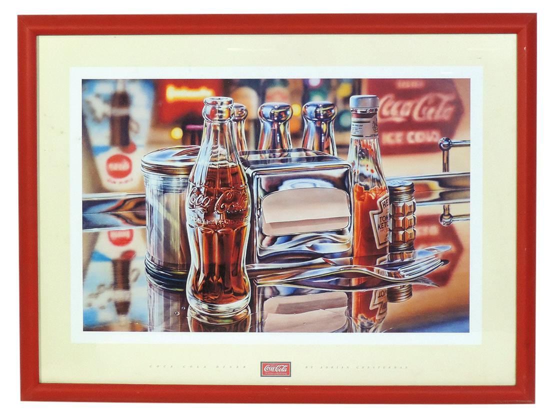 Coca-Cola Counter Sign w/Coke bottle, contemporary (1 of 1)