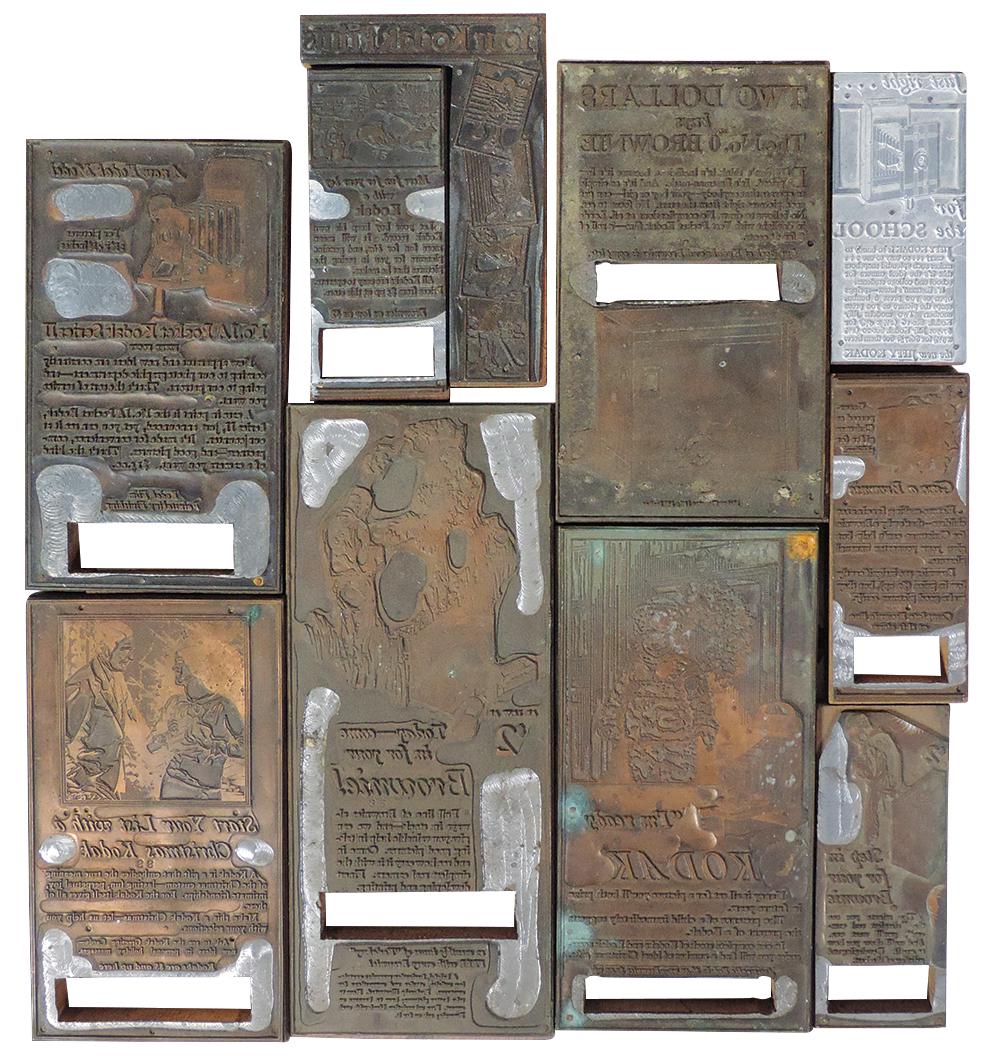 Advertising Print Type Blocks for Cameras (10), Kodak (1 of 1)