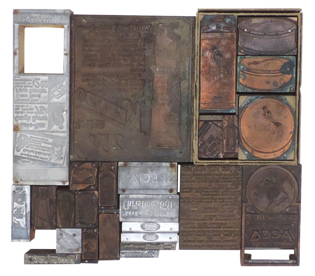 Advertising Print Type Blocks Miscellany (23), box of (1 of 1)