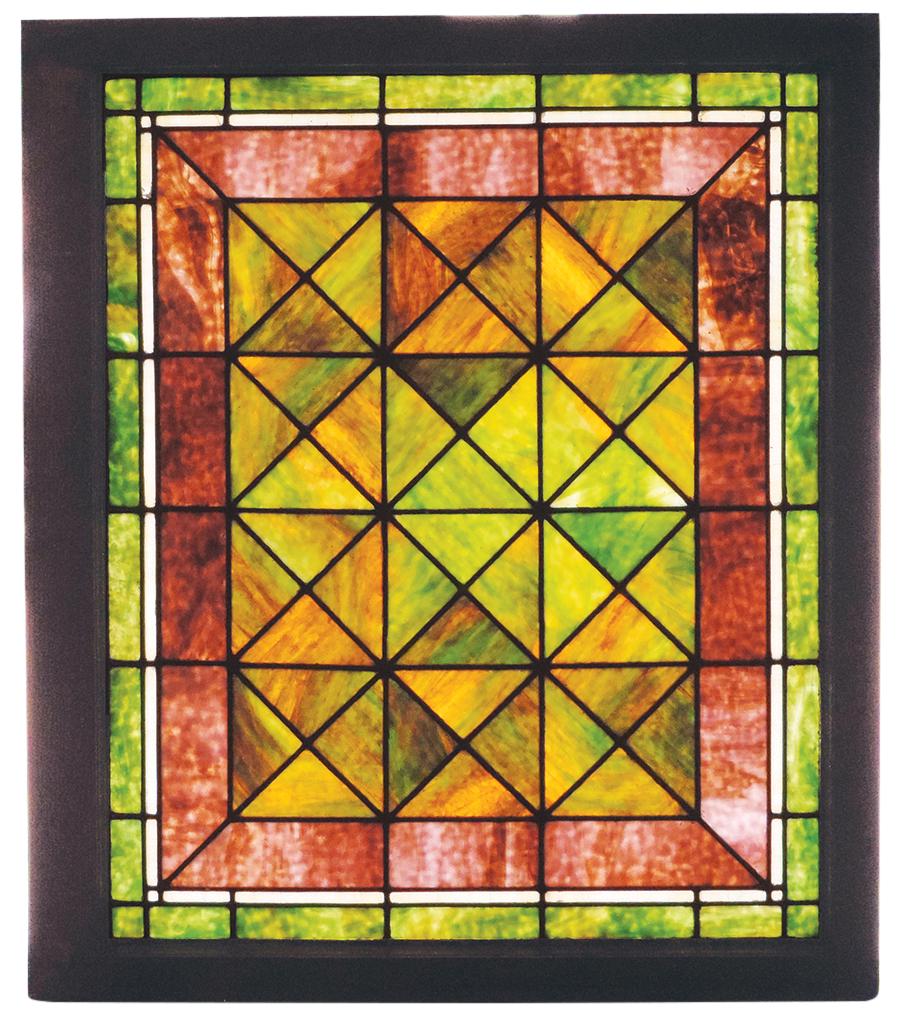 Architectural Stained Glass Window, mottled green & (1 of 1)