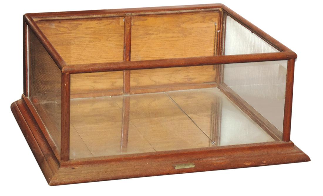 Country Store Counter Top Showcase, oak, mfgd by Quincy (1 of 1)