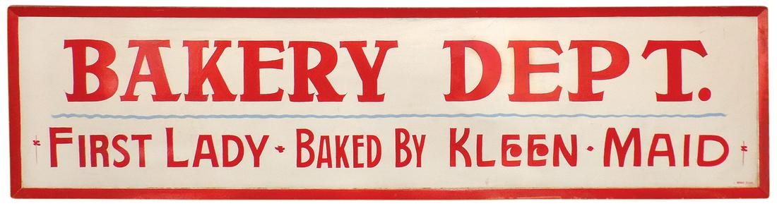 Country Store Kleen Maid Bakery Sign, painted tin in (1 of 1)