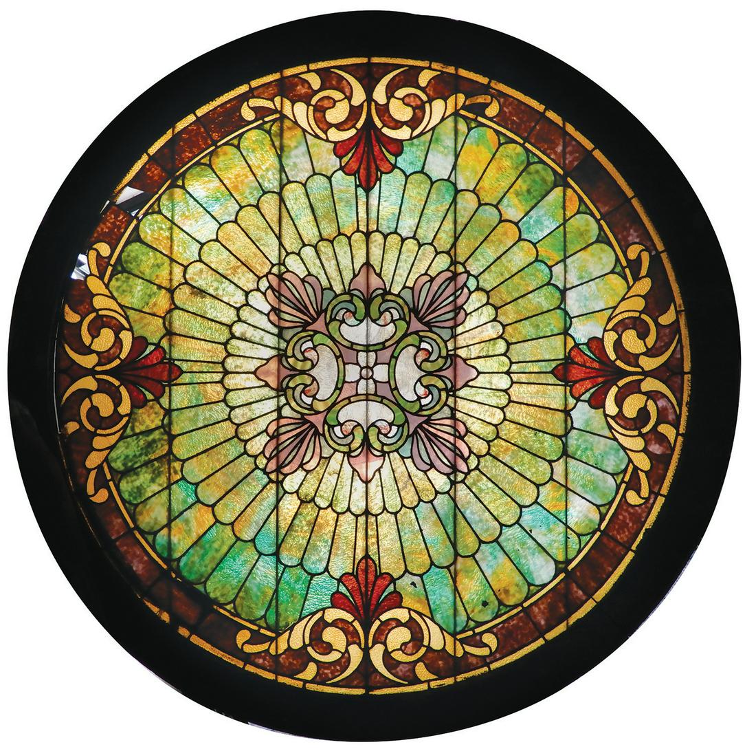 Architectural Stained Glass Round Window, c.1900, very (1 of 1)
