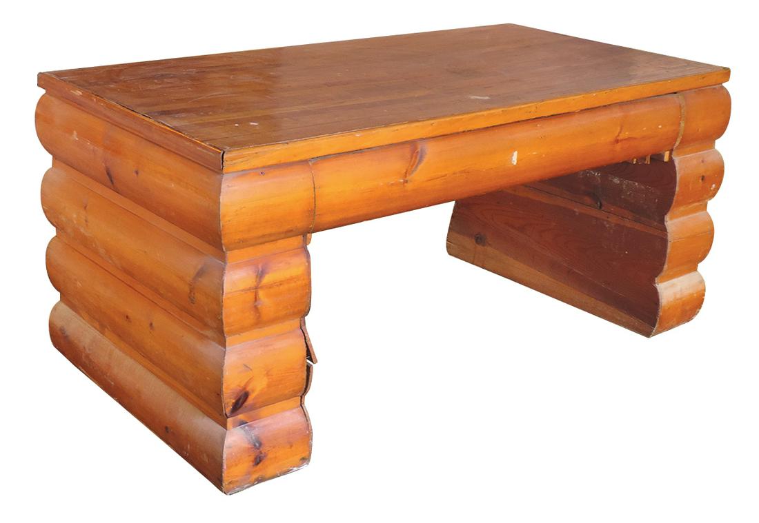 Furniture, rustic pine desk, oak flooring top on (1 of 1)