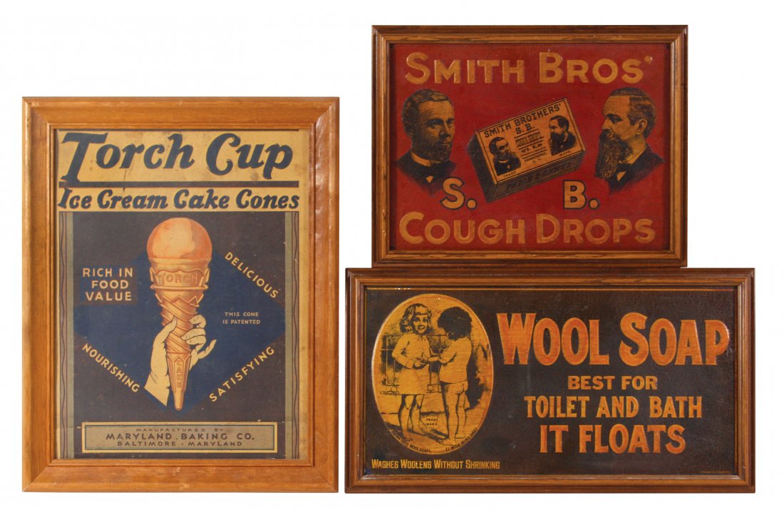 Country Store Advertising (3), vintage style embossed (1 of 1)