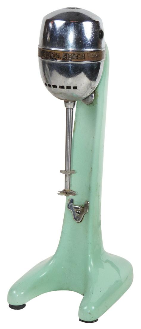 Soda Fountain Malt Mixer, mint green porcelain on cast (1 of 1)