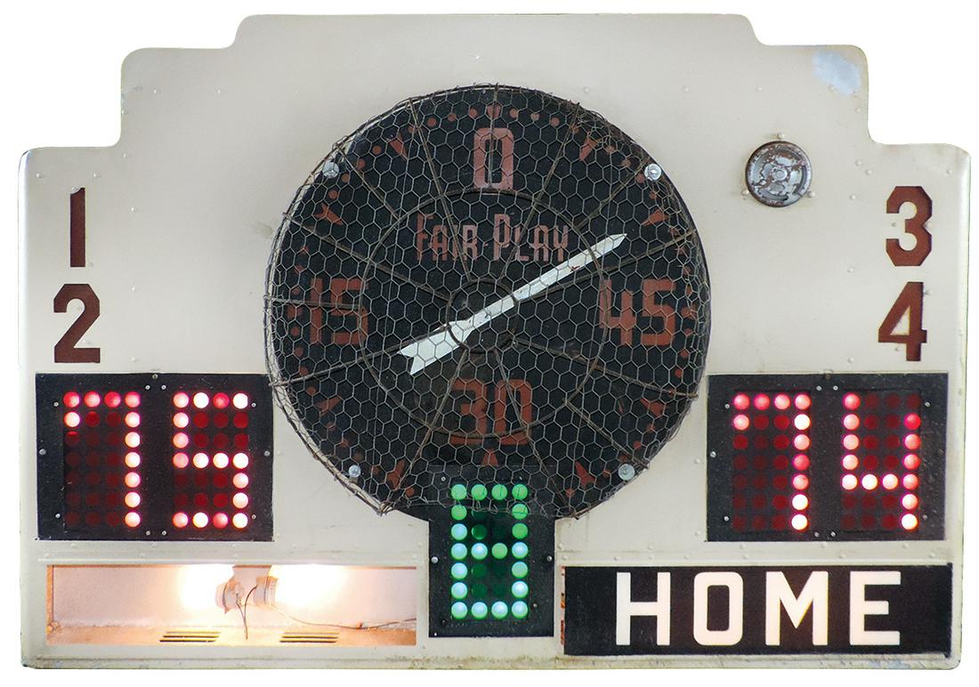 Basketball Scoreboard, painted aluminum w/shot clock & (1 of 1)