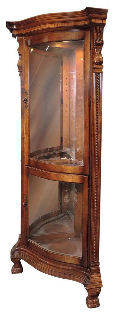 Furniture, Victorian Style corner curio cabinet, (1 of 1)
