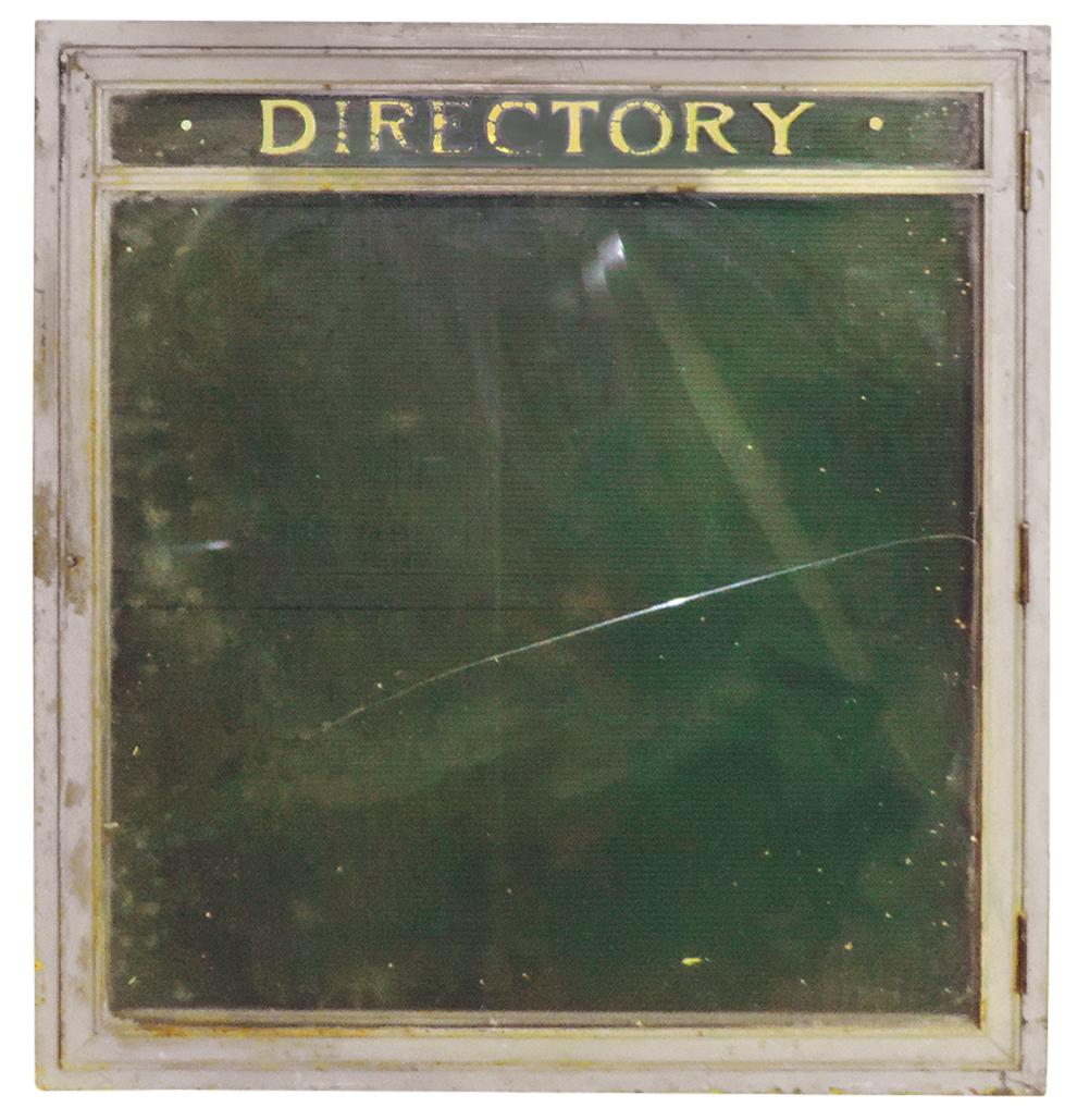 Architectural Directory Wall Cabinet, cast iron frame (1 of 1)