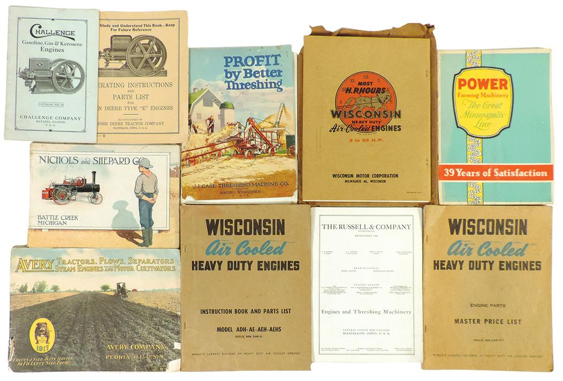 Farming & Agriculture Catalogs (9), 1917 Avery, 1926 Minneapolis Threshing Machine, Case Threshing: Farming & Agriculture Catalogs (9), 1917 Avery, 1926 Minneapolis Threshing Machine, Case Threshing Machines, 1915 Russell & Co., Challenge catalog #18, 1913 Nichols & Shepard plus Deere Type E parts l