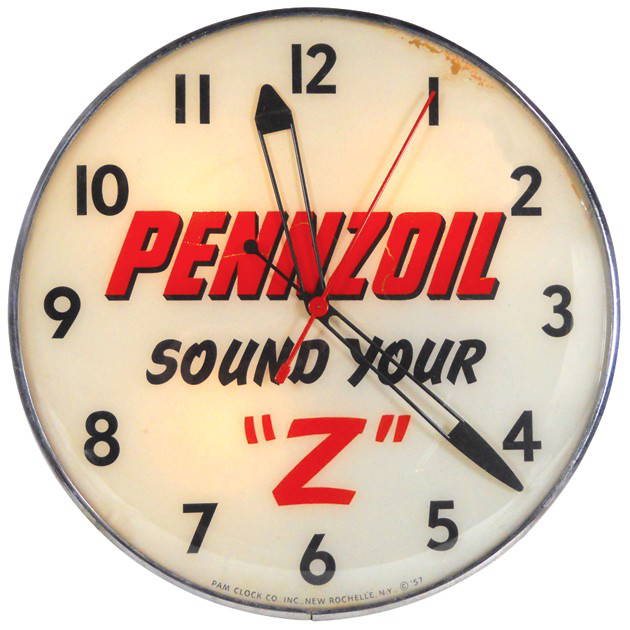 PennzoilSound Your "Z" lightup clock, mfgd by Pam May 05, 2011