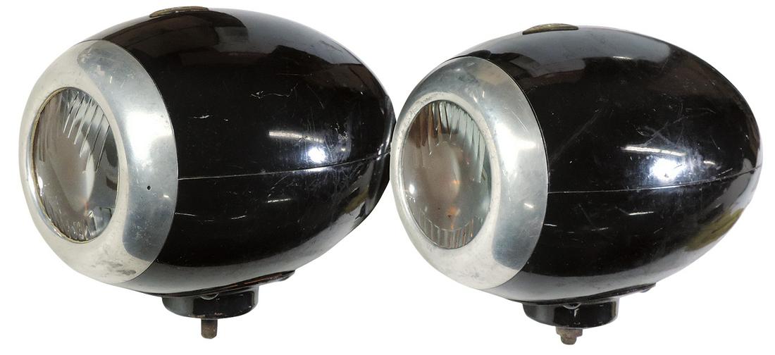 Headlights (2), Edmunds & Jones Type 20-Detroit, Mich., Torpedo type, Rare, c.1920's, used by (1 of 2)