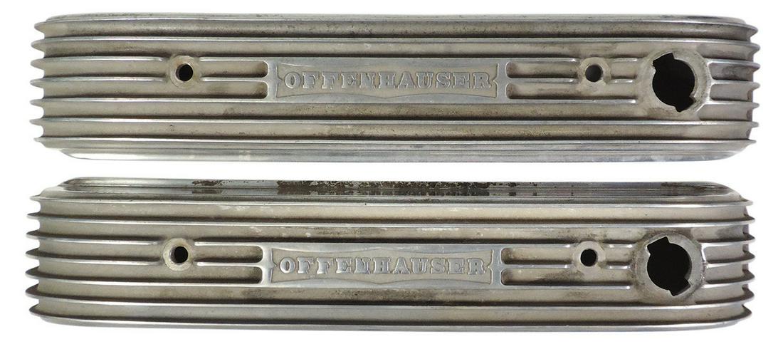 Valve Covers (2), Buick Nailhead, 1953-56, Offenhauser, aluminum, VG orig used cond. (1 of 1)