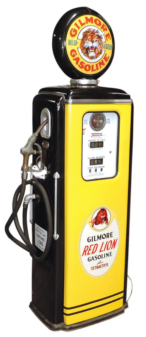 Gasoline Pump, Tokheim Model 39 for Gilmore Red Lion Gasoline, professionally painted & branded (1 of 1)