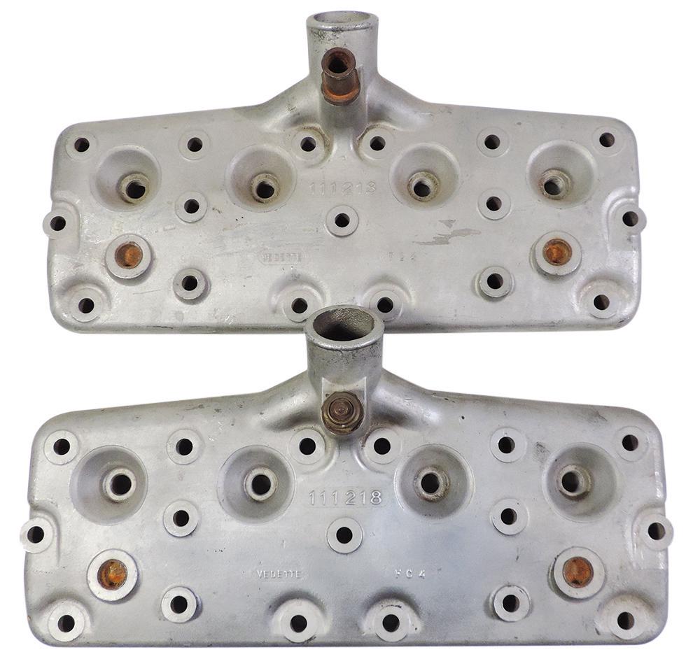 Heads (2), Ford Flathead, French Simca Vedette, V-8 60 HP 11218, Exc orig cond.: Heads (2), Ford Flathead, French Simca Vedette V-8 60 HP, 11218, Exc orig cond.