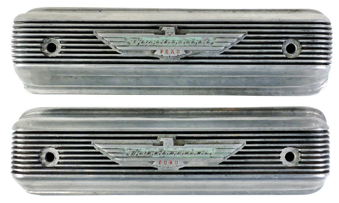 Valve Covers (2), Ford 1955-57 292-312, aluminum, VG orig cond. (1 of 1)